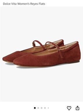 Dolce Vita Women's Reyes Suede Ballet Flat / Mary Jane in Brandy (Rust/ Russet)